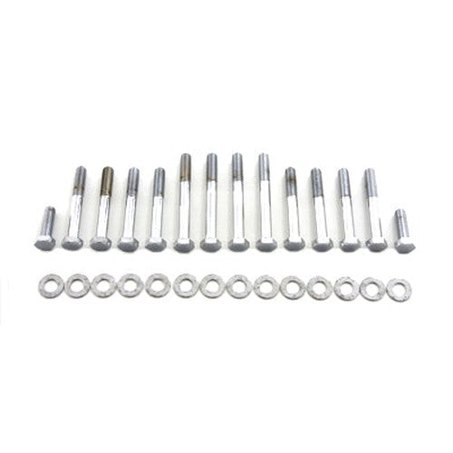 Rocker Box Screw Kit Chrome - V-Twin 9831-28T - Ironhead 1977-1985