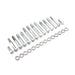 Rocker Box Screw Kit Chrome - V-Twin 9831-28T - Ironhead 1977-1985