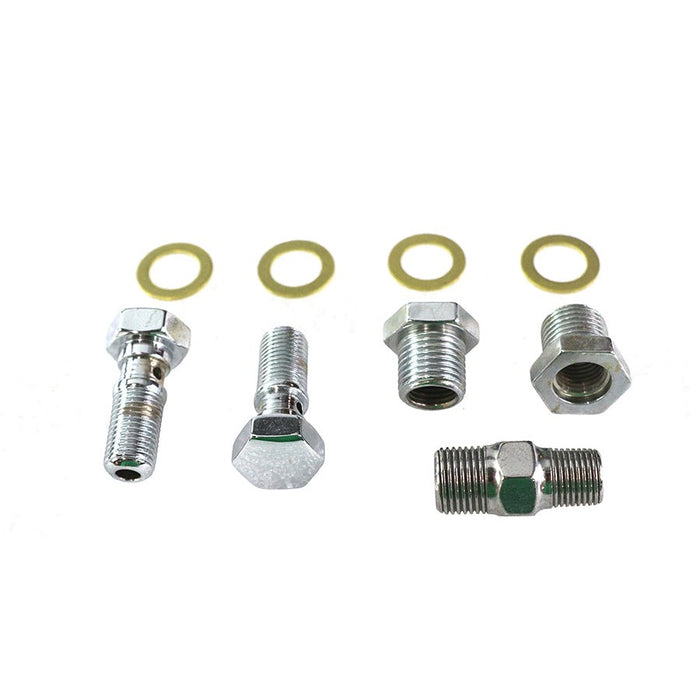 Oil Line Fitting Kit Chrome - V-Twin 9847-9