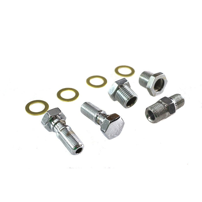 Oil Line Fitting Kit Chrome - V-Twin 9847-9