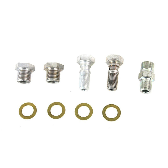 Oil Line Fitting Kit Cadmium - V-Twin 9848-9