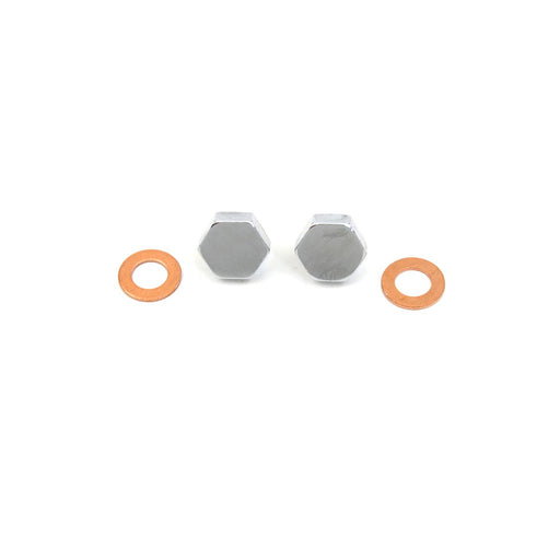 Chrome Fork Slider Drain Screws - V-Twin 9907-4 - OEM 46201-52 - Sportster 1952-1972