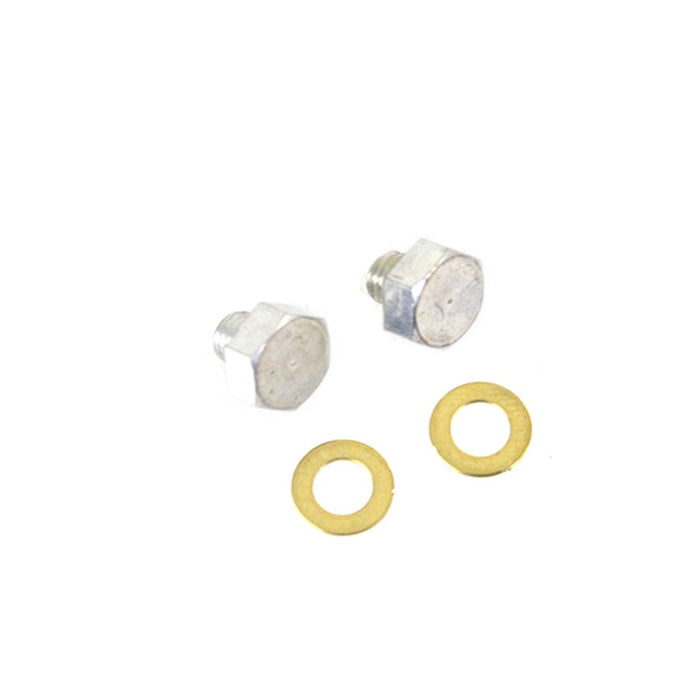 Cadmium Fork Slider Drain Screws - V-Twin 9908-4 - OEM 46201-52 - Sportster 1952-1972