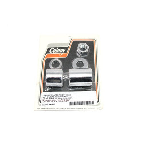 Front Axle Spacer Kit Smooth Style Chrome - V-Twin 9923-5 - OEM 43657-89 - Big Twin 1996-1999