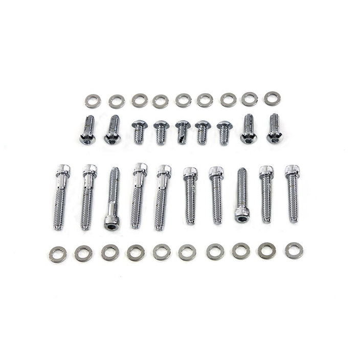 Primary Cover Screw Kit Knurled Chrome - V-Twin 9959-38T - Twin Cam Touring 1999-2006