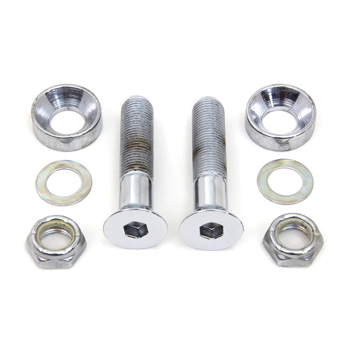 Lower Shock Mount Kit Chrome - V-Twin 9986-8 - OEM 3958 - Big Twin 1991-2017