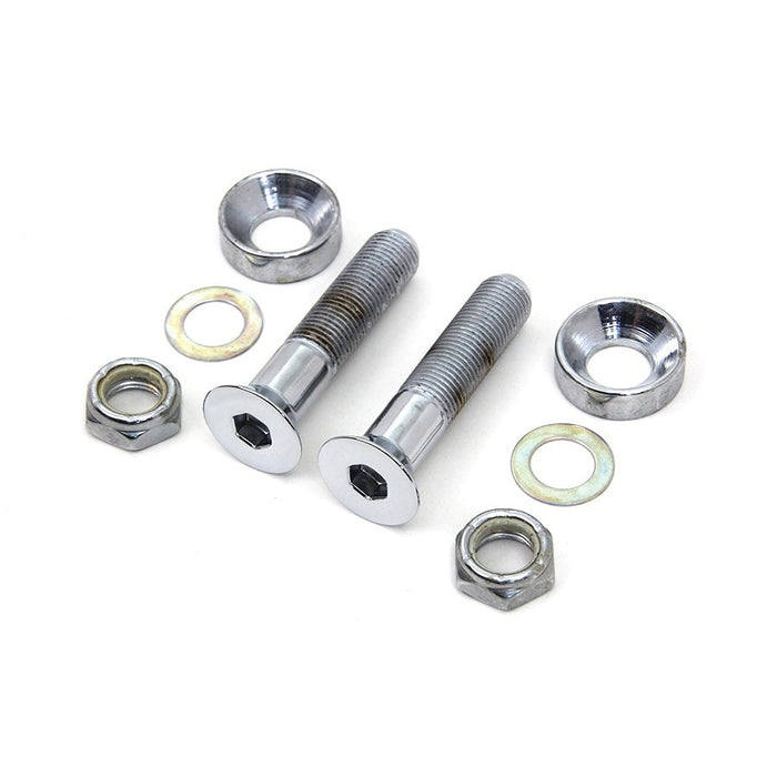 Lower Shock Mount Kit Chrome - V-Twin 9986-8 - OEM 3958 - Big Twin 1991-2017