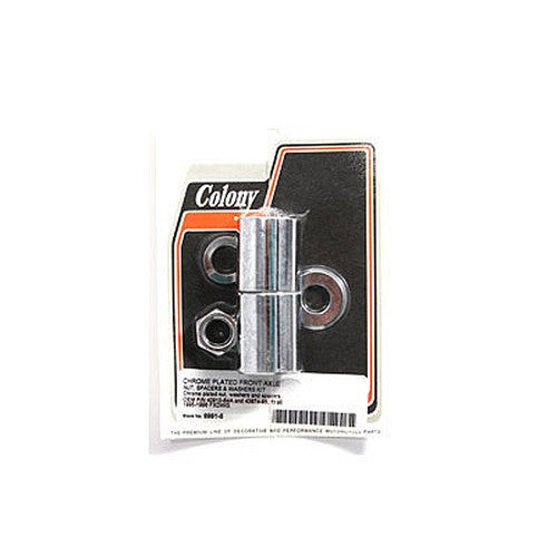 Front Axle Spacer Kit Smooth Style Chrome - V-Twin 9991-5 - Evolution Dyna 1995-1996