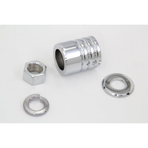 Front Axle Spacer Kit Groove Style Chrome - V-Twin 9994-4 - Big Twin 1997-1999