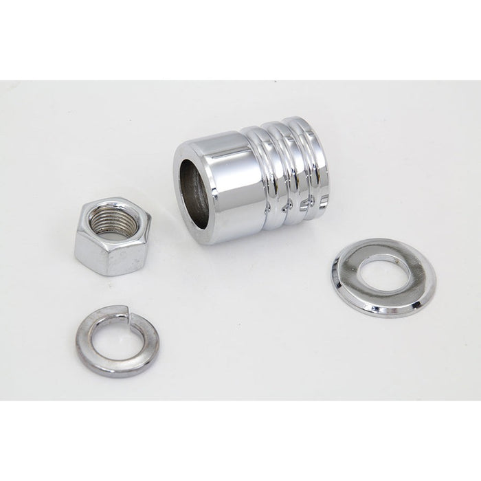 Front Axle Spacer Kit Groove Style Chrome - V-Twin 9994-4 - Big Twin 1997-1999