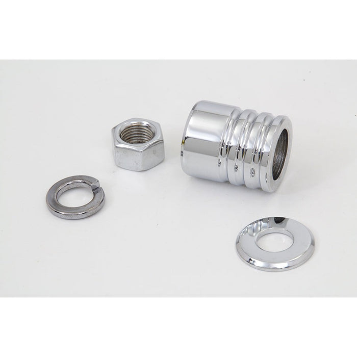 Front Axle Spacer Kit Groove Style Chrome - V-Twin 9994-4 - Big Twin 1997-1999