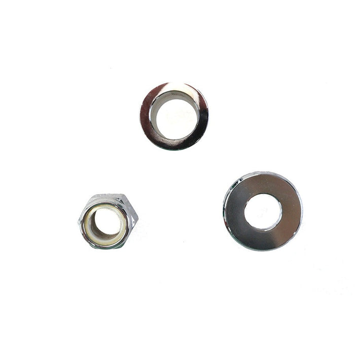 Front Axle Spacer Kit Smooth Style Chrome - V-Twin 9999-3 - Evolution Softail 1997+
