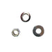 Front Axle Spacer Kit Smooth Style Chrome - V-Twin 9999-3 - Evolution Softail 1997+