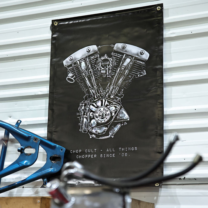 ChopCult Alternator Shovelhead Engine Banner