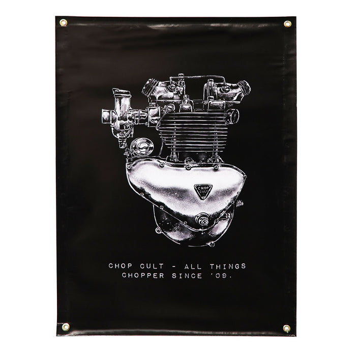 ChopCult Pre-Unit Triumph Engine Banner