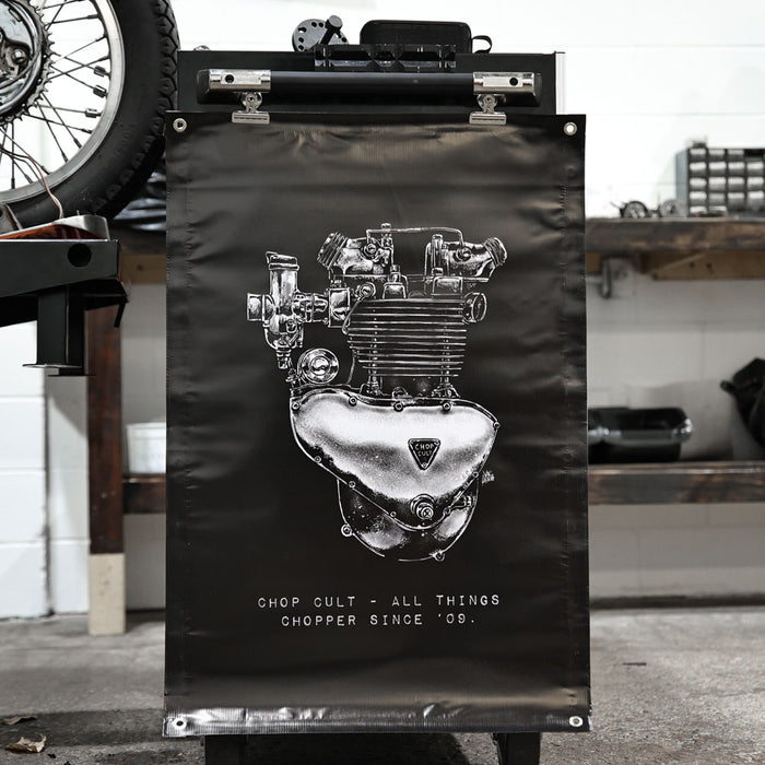 ChopCult Pre-Unit Triumph Engine Banner