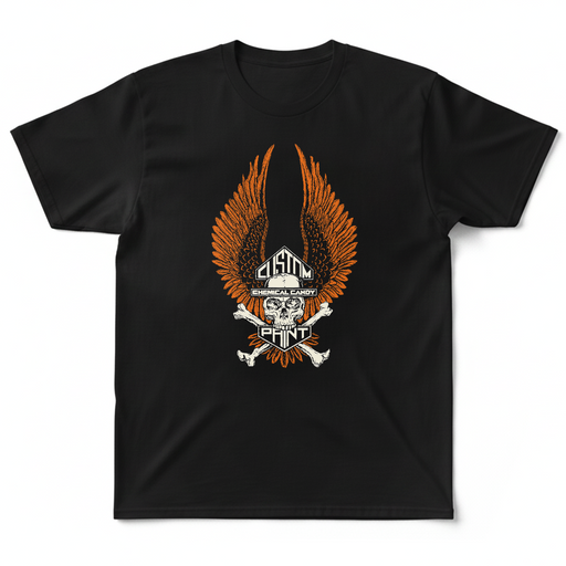 Chemical Candy Customs T-Shirt - Wing Skull - Black

We're proud to sell Chemical Candy Custom's merch on Chop Cult.

Screen Printed in Eau Claire, Wisconsin. Short Sleeve T-shirt, 100% cotton.