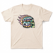 ChopCult gets loud with a flaming helmet and skull graphic in bright purple, yellow, and blue. A clean off-white tee with just the right amount of weird chopper attitude.

Printed large front center on a 100% cotton T shirt.