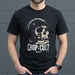 ChopCult Helmet Skull T-Shirt on black.

Printed in our shop in Eau Claire WI.

Printed in the USA
100% cotton shirt