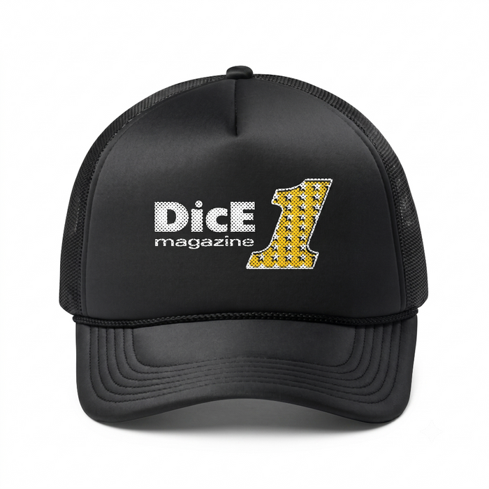 DicE Magazine - 5 Panel Foam Trucker Hat - DicE Logo Yellow