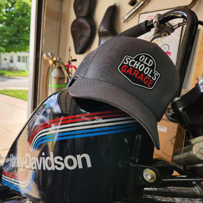 old schools garage grey hat