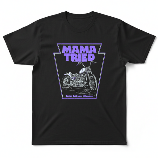 The Mama Tried Motorcycle show held annually in Milwaukee, Wisconsin is staple of the custom motorcycle industry. Being fellow wisconsinites, We're proud to sell their Mama Tried Show Merch on Throttle Addiction.