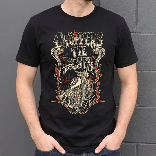 Throttle Addiction - Choppers Til Death T-Shirt