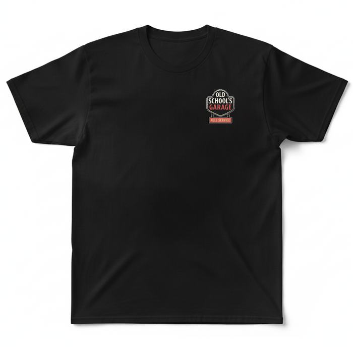 Vintage Harleys Revived Tee – Old School’s Garage

Featuring a full-back print, this design throws it back to the days when service stations were sacred ground.

Printed in Eau Claire, Wisconsin on a comfortable, durable black tee.

Details:

Full-color back print: Old School’s Garage shopfront + Ironhead

Old School's Garage chest print