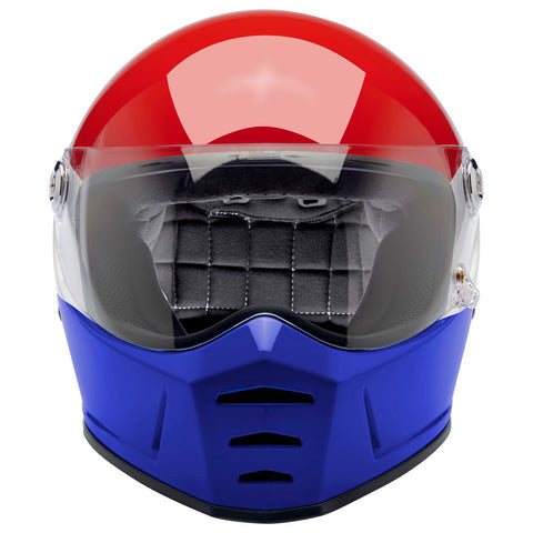 Biltwell - Lane Splitter Gloss Red/White/Blue  Helmet