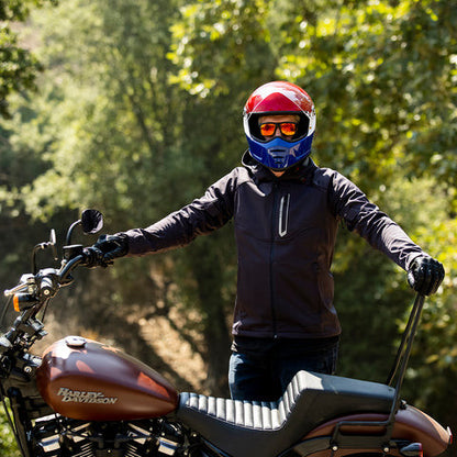 Biltwell - Lane Splitter Gloss Red/White/Blue  Helmet
