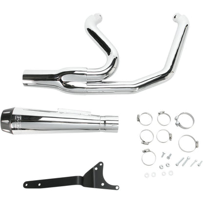 Bassani - Road Rage 2 into 1 Short Exhaust - 1984-2000 FXR - Chrome