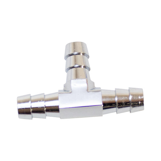 3/8" Hose Barb Tee Fitting - Chrome