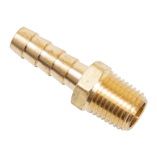 Straight  1/4" NPT x 5/16" Hose Barb Fitting - Brass