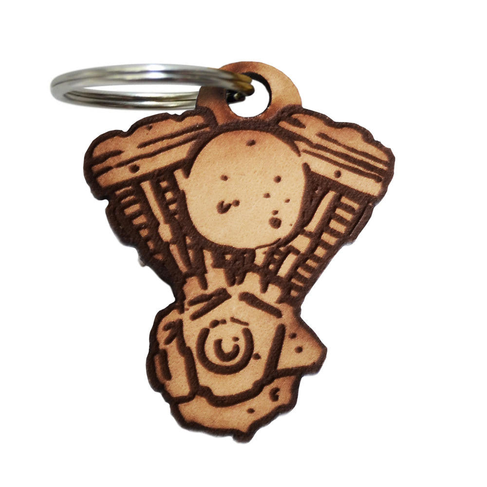 Evo Motor Keychain Leather ChopCult