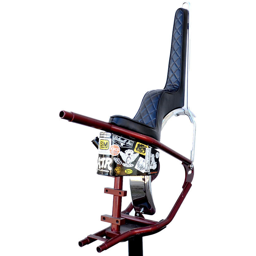 King & Queen Seat For Sportster Hardtail Kit - Pleated Stitch