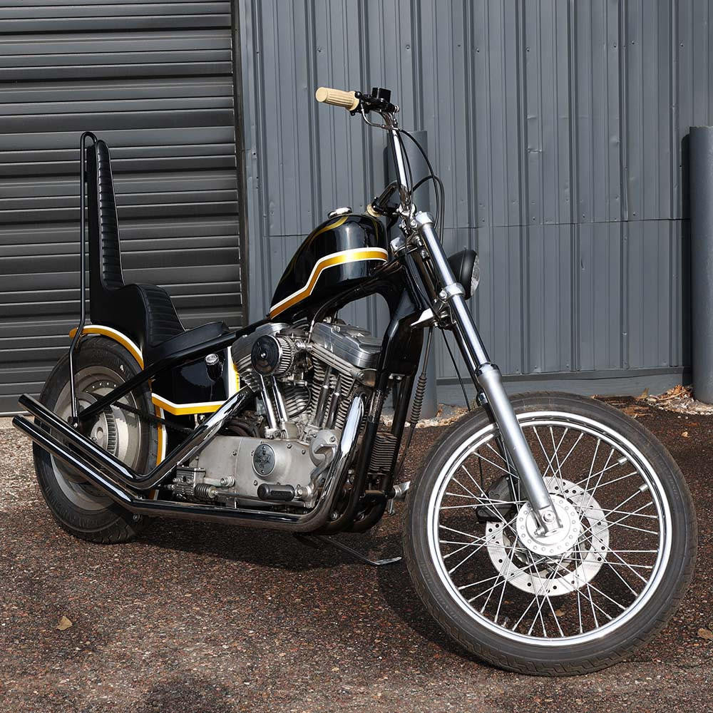 King & Queen Seat For Sportster Hardtail Kit - Pleated Stitch