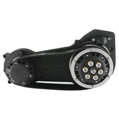 Ultima 2” Open Primary Belt Drive - Harley Big Twin Evolution Twin Cam 1990-2006 Softail & Custom use - Black Finish
